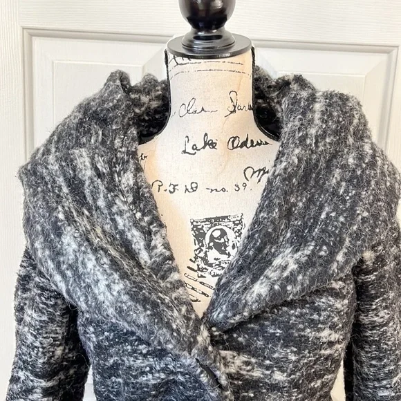 ZARA Wool & Mohair shawl collar jacket Sz Medium $149 - Picture 7 of 11